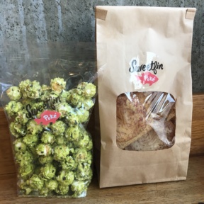 Gluten-free matcha popcorn and chips from Sweetfin