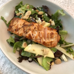Salad with salmon from True Food Kitchen