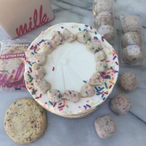 Gluten-free cake, birthday truffles, and fruity marshmallow cookies by Milk Bar