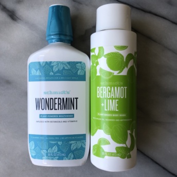 Mouthwash and body wash by Schmidt's Naturals