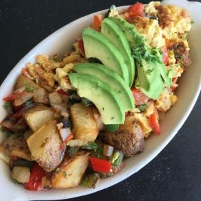 Gluten-free scrambled eggs from Bruhaus