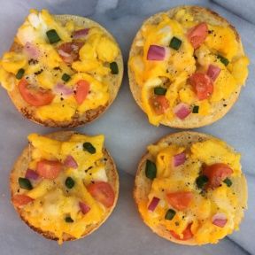 English Muffin Breakfast Pizzas Gluten Free Follow Me