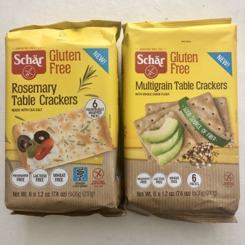 Gluten-free crackers by Schar