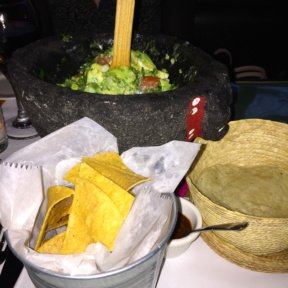 Gluten-free guacamole and chips from Fonda