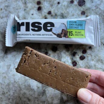 Gluten-free vegan protein bar by Rise Bar