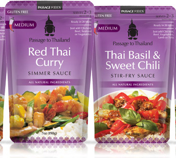 Gluten free stir-fry and simmer sauces by Passage Foods