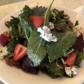 Gluten-free strawberry salad from Red O