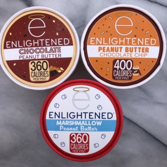 Gluten-free peanut butter ice cream pints by Enlightened