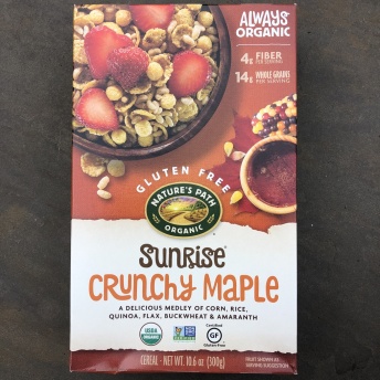 Gluten-free crunchy maple cereal by Nature's Path