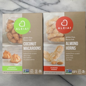 GLuten-free macaroons and almond horns by Aleia's