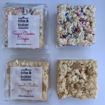 Gluten-free sugar cookie and peanut butter crispies by Bliss and Baker
