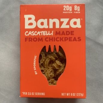 Gluten-free cascatelli chickpea pasta by Banza