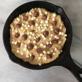 Cookie Skillet before going into the oven