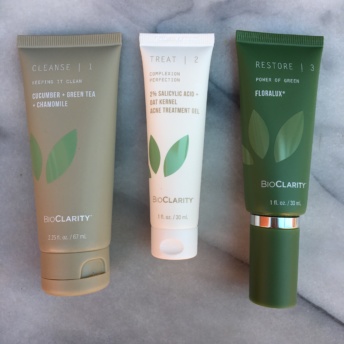Three skincare steps by BioClarity