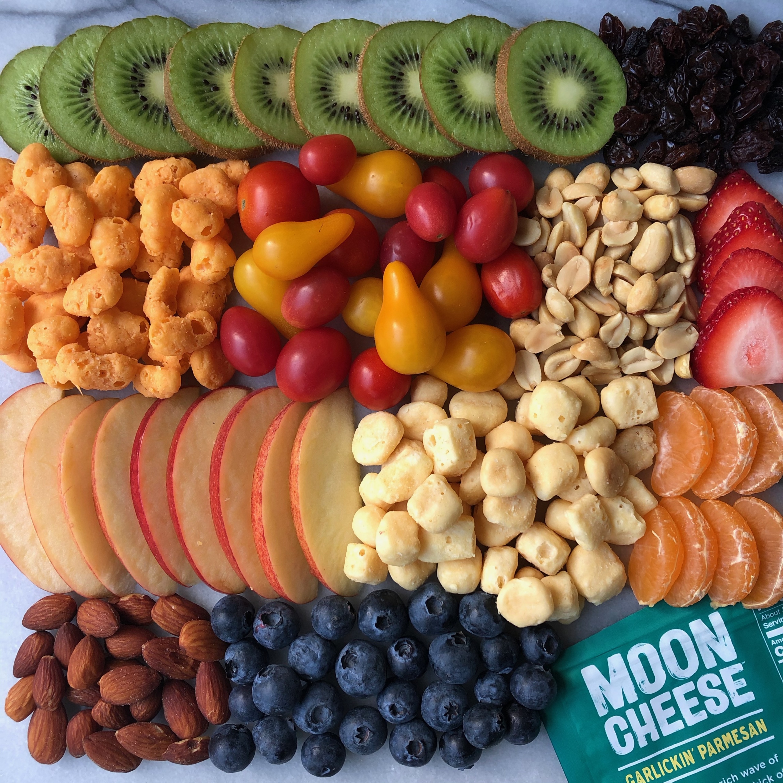 Gluten-free platter with Moon Cheese