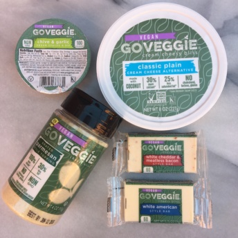 Gluten-free vegan cream cheese and cheese by GO VEGGIE