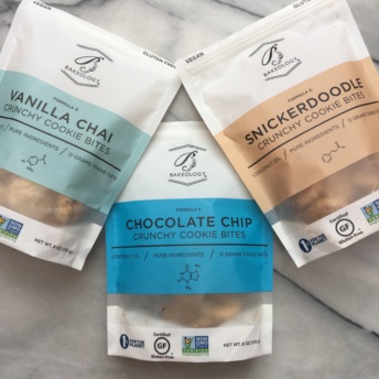 Three types of certified gluten-free cookies by Bakeology