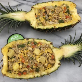 Cauliflower Fried Rice in Pineapple Boats made with BOU