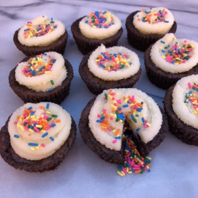 Delicious Sprinkle Filled Brownie Cupcakes