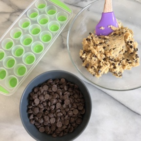 Making gluten-free dairy-free Chocolate Covered Cookie Dough