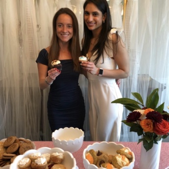 Jackie and Sangam at her bridal shower