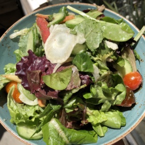 Gluten-free mixed green salad from Herringbone