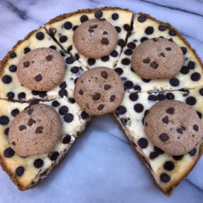 The inside of Chocolate Chip Cheesecake