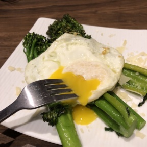 Broccolini with egg from Granada Bar & Grill