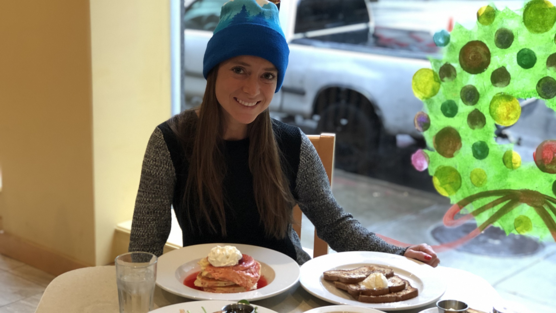 Jackie eating at Wild Eggs in Nashville