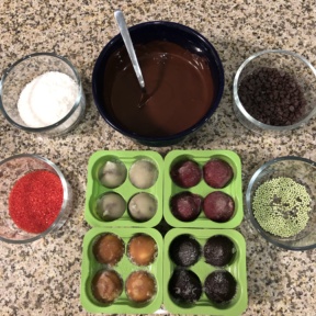 Making Chocolate Dipped Frozen Bites