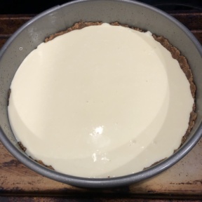 Snickerdoodle Cheesecake ready for the oven