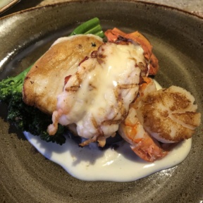 Gluten-free lobster entree from Tidepools