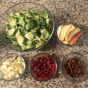 Making a Shredded Brussels Sprouts and Apple Salad