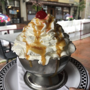 Gluten-free ice cream sundae from New Canaan Diner