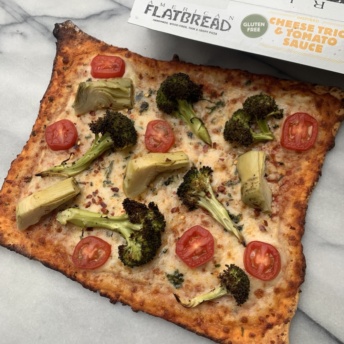 Gluten-free veggie pizza by American Flatbread