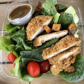 Gluten-free garden salad with chicken from Twist Bakery Cafe