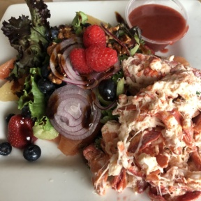 Gluten-free lobster salad on summer salad from Wolfetrap Grill & Rawbar