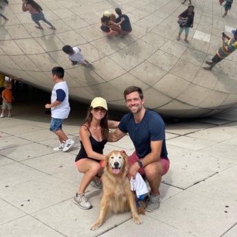 Jackie and Brendan at The Bean in Chicago