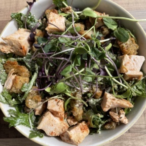 Gluten-free kale Caesar salad from Cultivate Cafe