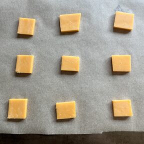 Making Healthy Cheez-Its in the oven