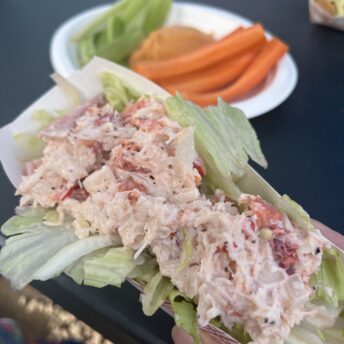 Gluten-free lobster roll without bun from Rebecca's Seafood