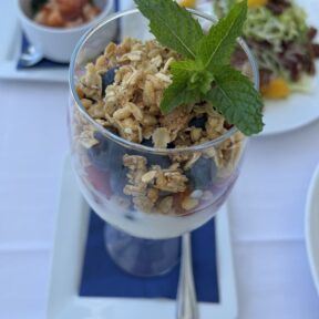 Gluten-free yogurt parfait from The Boathouse at Saugatuck