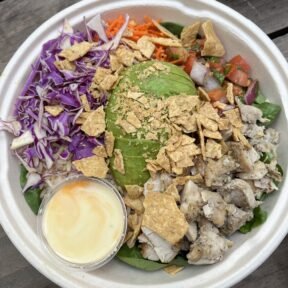 Spicy chicken bowl from Avo in NYC