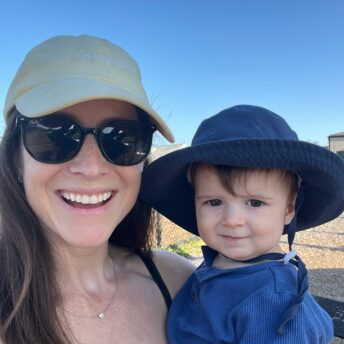 Jackie and Liam at playgroud in Nantucket