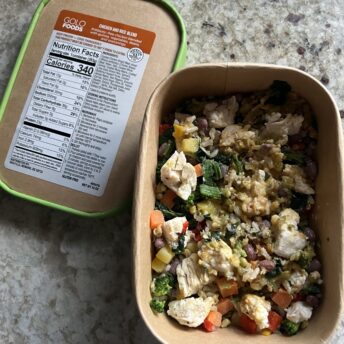 Gluten-free chicken and rice meal from GOLO Foods